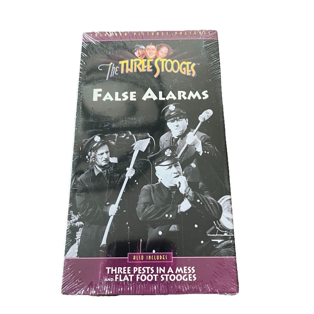 The Three Stooges False Alarms‎ VHS Vintage Classic New Sealed 1996